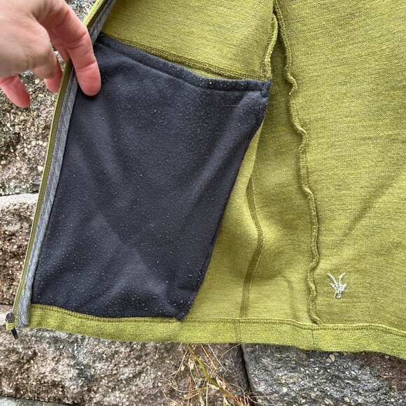IBEX (made in USA) Carrie Vest - Lime Green- Size Small WOOL VGUC - Picture 7 of 10